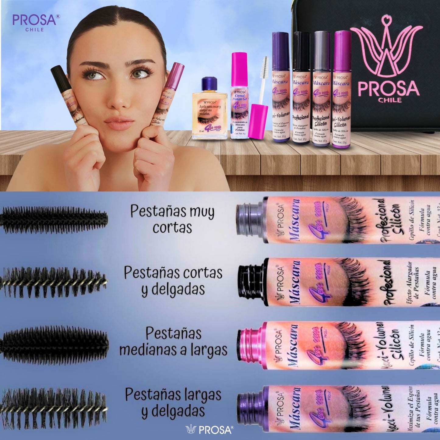mascara de pestañas Maxi volumen - prosa